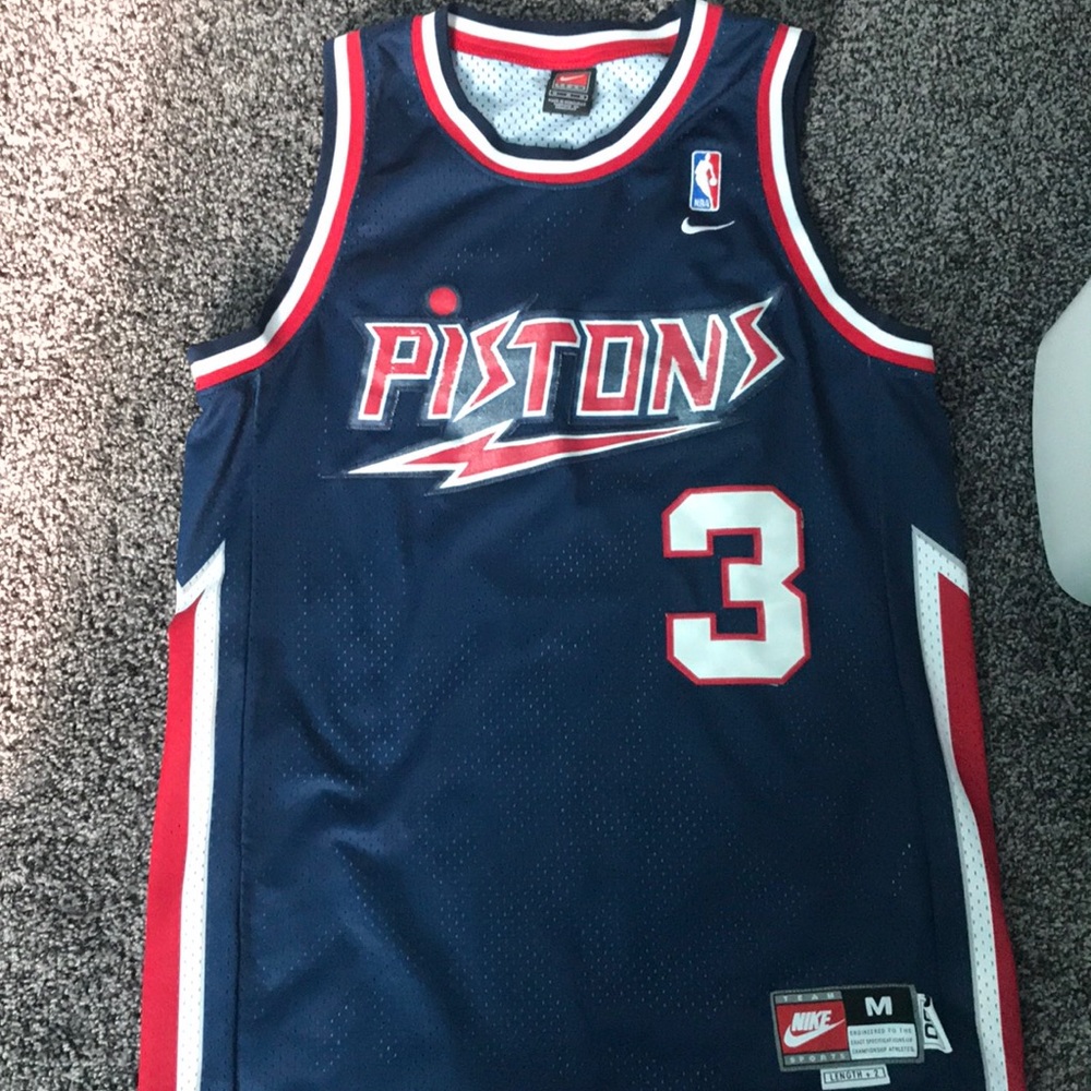 Detroit Pistons Wallace Nike Jersey